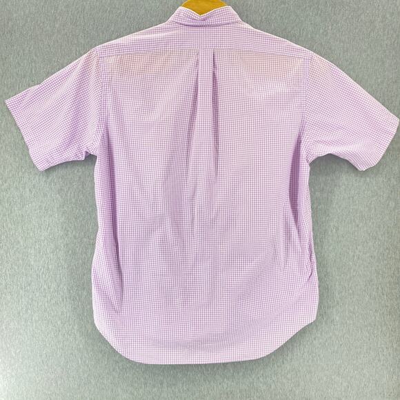 Ralph‎ Lauren Blake Shirt Large Purple Check Cotton Short Sleeve - Picture 3 of 6